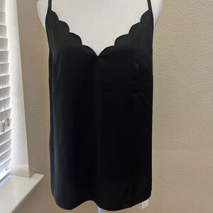 Cupshe Elegant Black Scalloped Tank